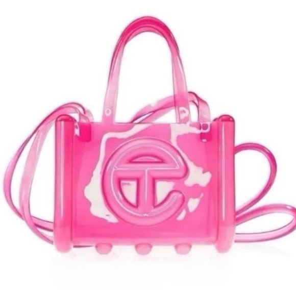 Telfar Handbags - Melissa x Telfar Small Jelly Shopping Bag Clear Pink PVC Crossbody Tote NWT